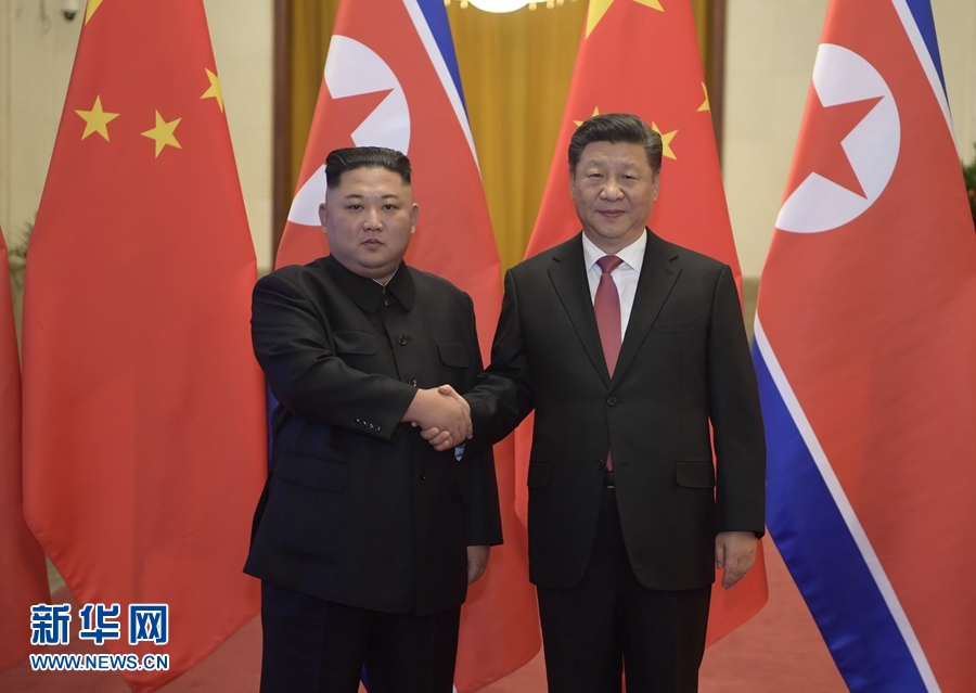 习近平同朝鲜劳动党委员长金正恩举行会谈